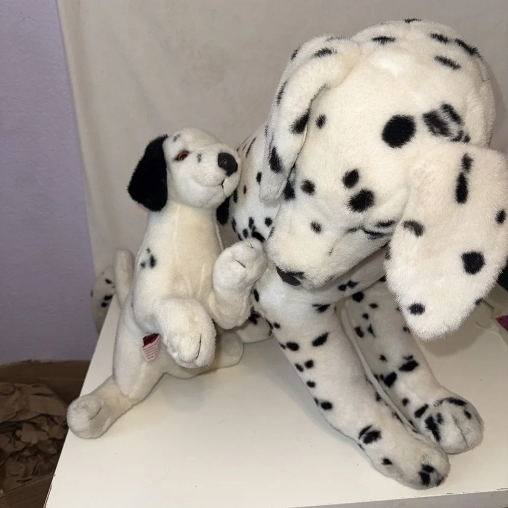 RARE Vintage Disney Life Size Perdy & Pup 101 Dalmations Plush Douglas Co Inc.